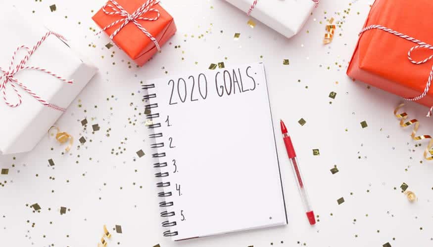 2020 goals notepad