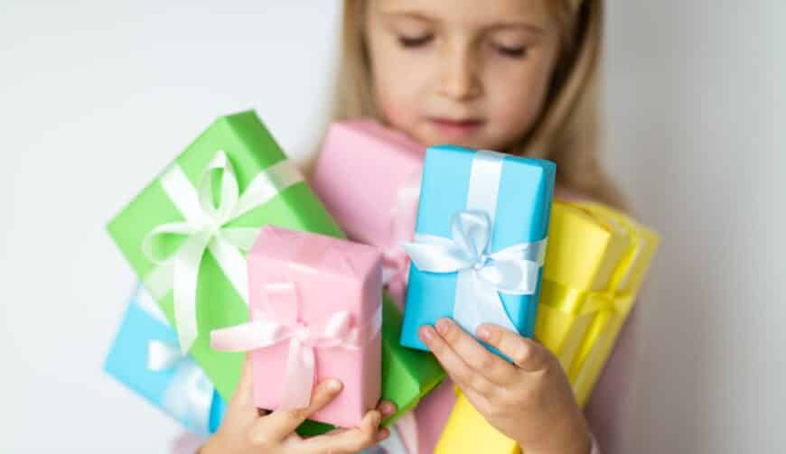 child with gift