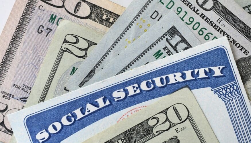 social security card and money